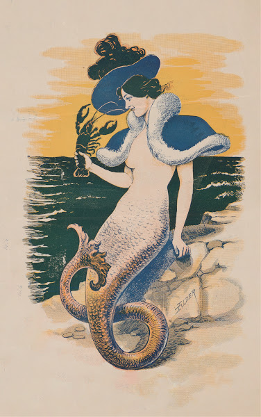 Mermaid Is Holding A Lobster 1895