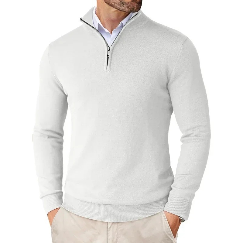 Men's sweatshirt with stand-up collar and zipper