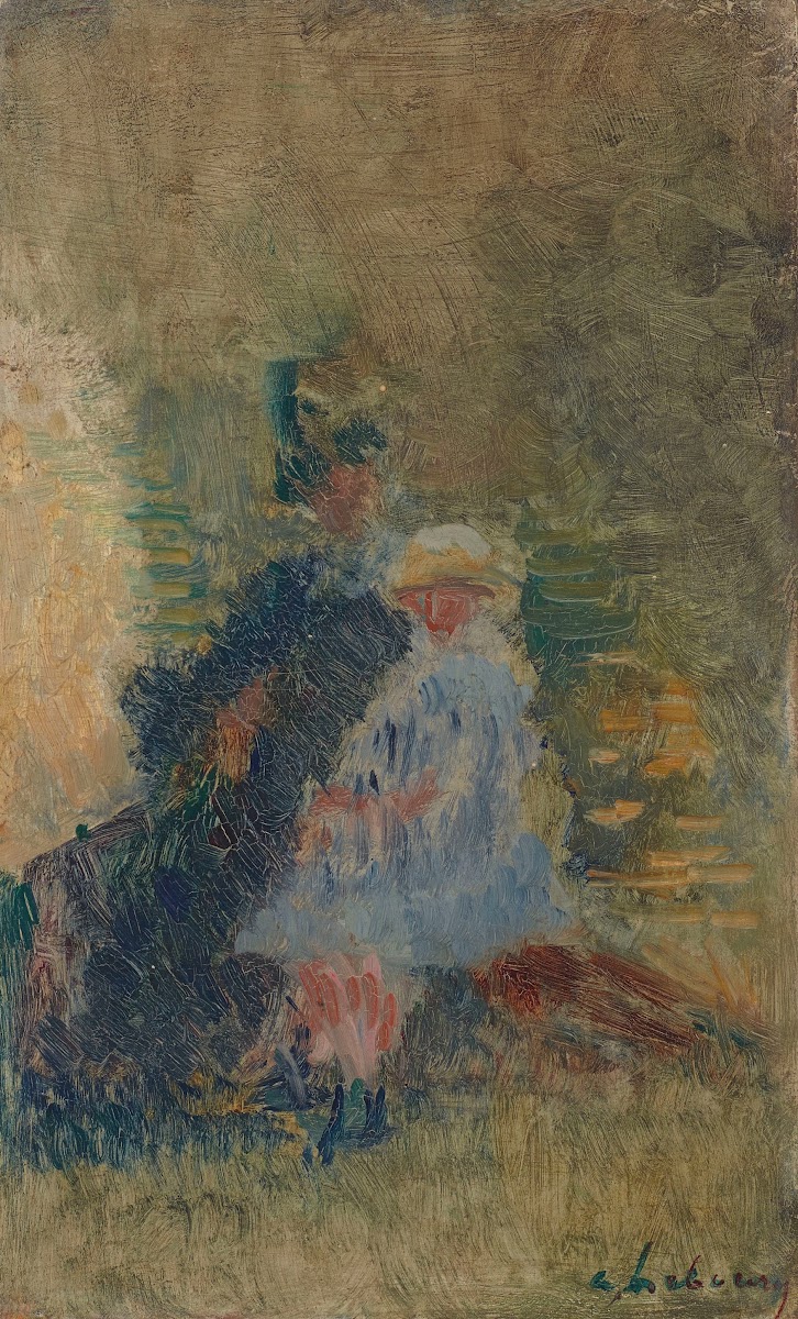 La Mère et lenfant sur un banc