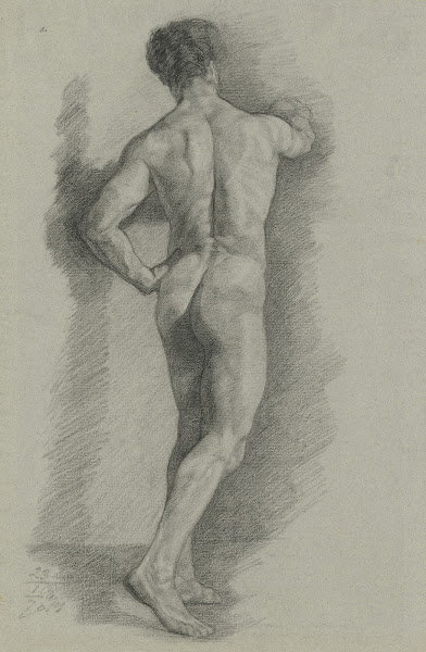 Male nude from behind 1870