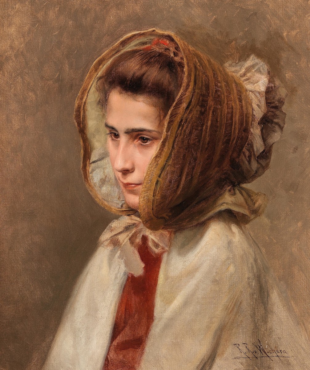 Bildnis einer Dame mit Haube in Seitenansicht
