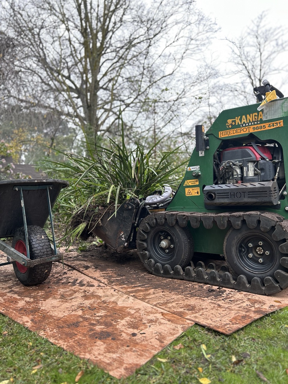 Kanga mini loader, picked up from the hire depot