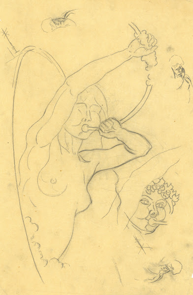 Bazuinblazende vrouw ontwerp