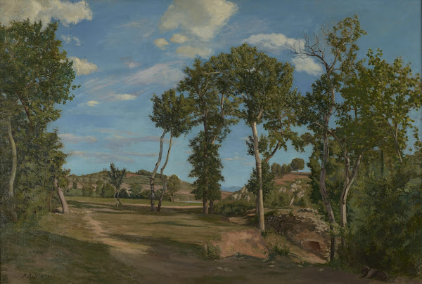 Paysage au bord du Lez Landscape by the Lez River 1870