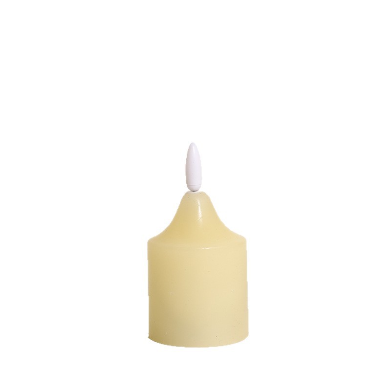 Decorative LED candle, cylindrical, synthetic resin