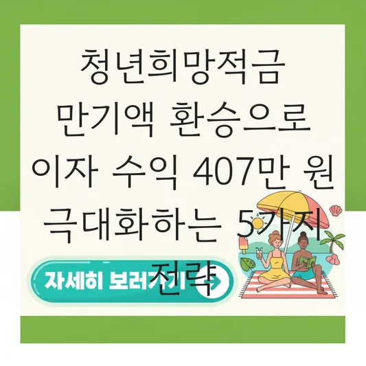 청년희망적금 만기 금액을 청년도약계좌로 환승 시 얻는 이자 수익 극대화 방법 대표 이미지