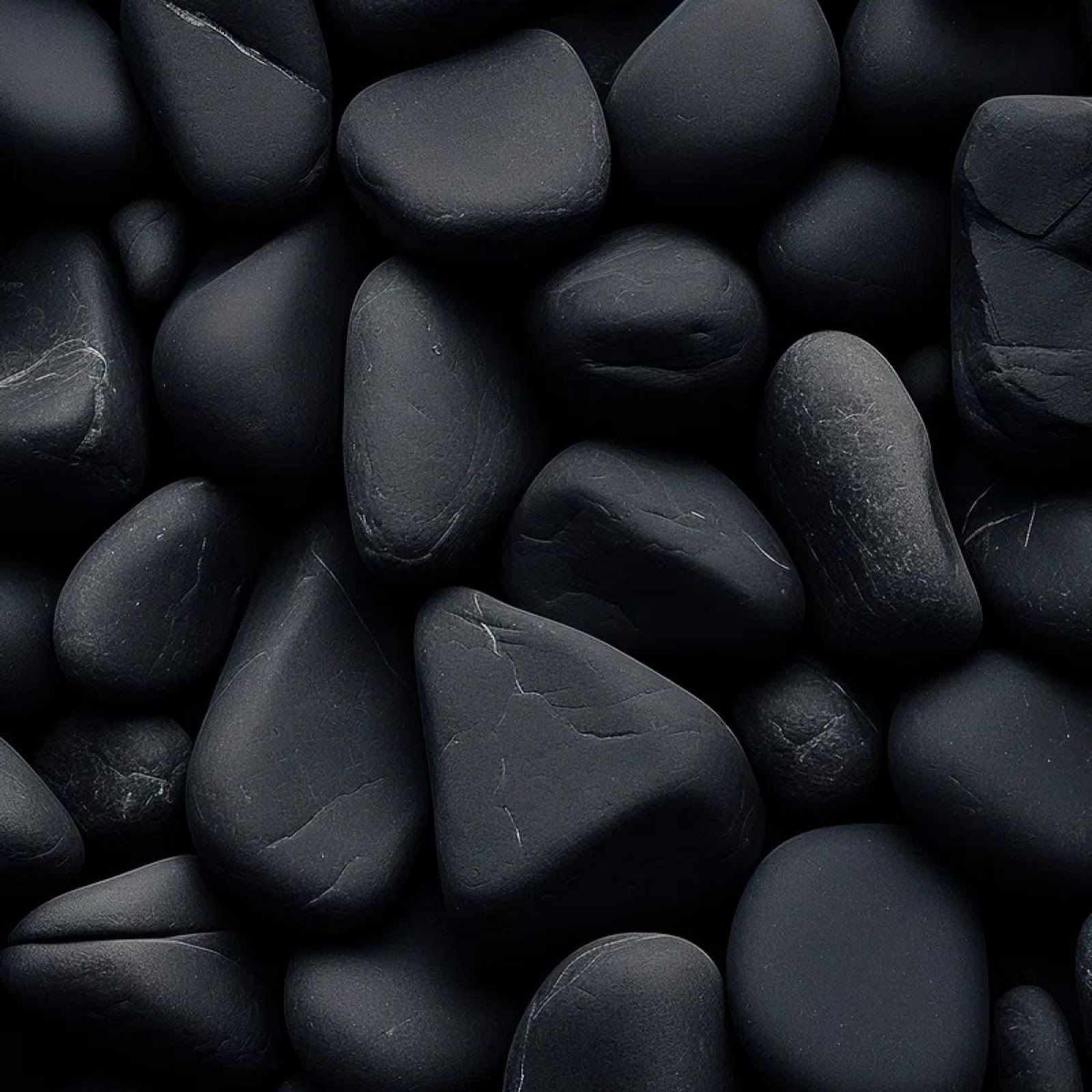 Download Smooth Black River Pebbles Full HD iPhone