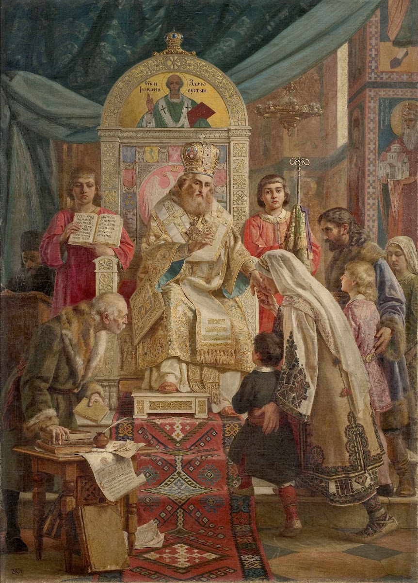 Saint Sava blesses Srpčad 1921