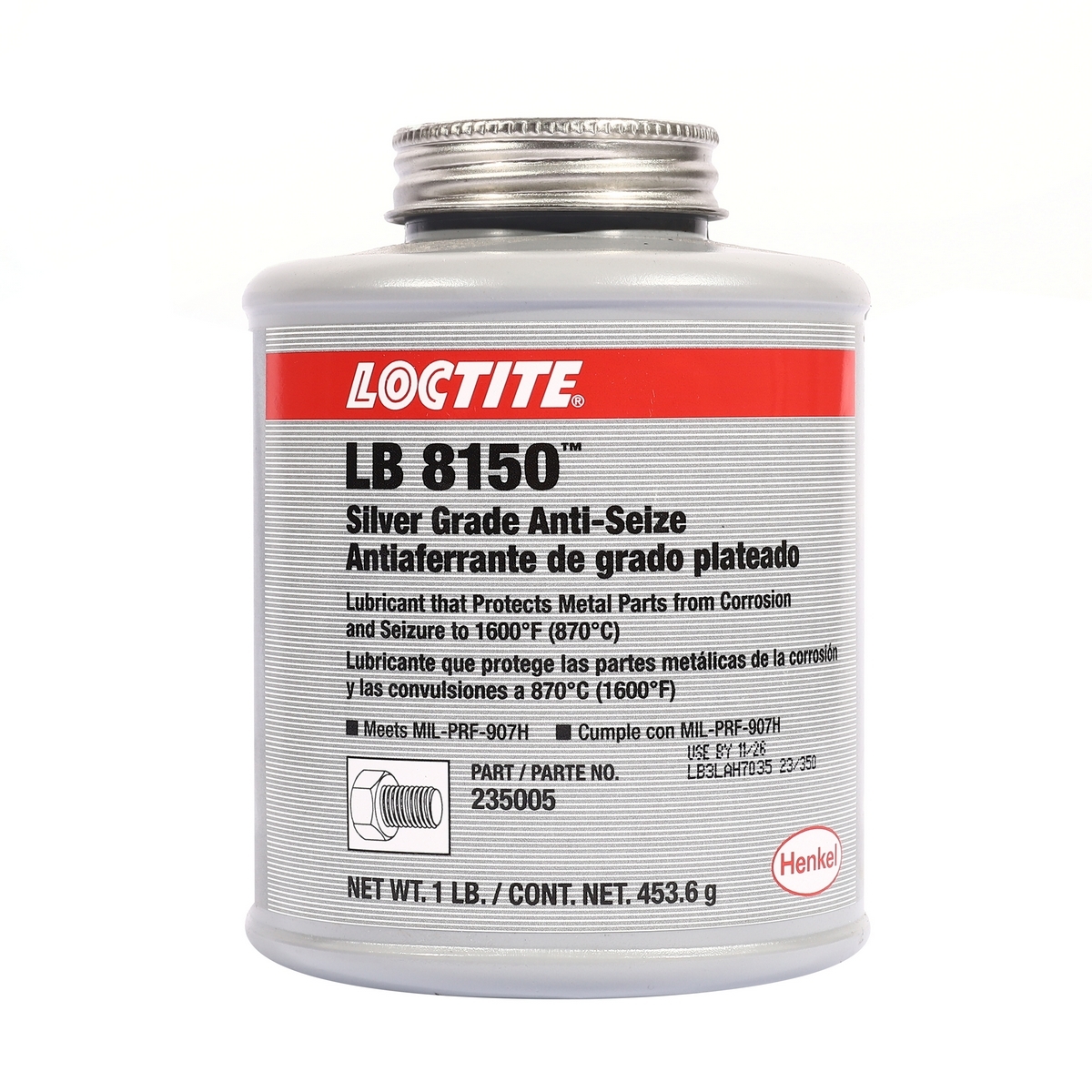 LOCTITE LB 8150 น้ำมันหล่อลื่นต่อต้านการยึดติดเกรด Silver 767 1lb. ANTI-SEIZE LUBRICANT 767