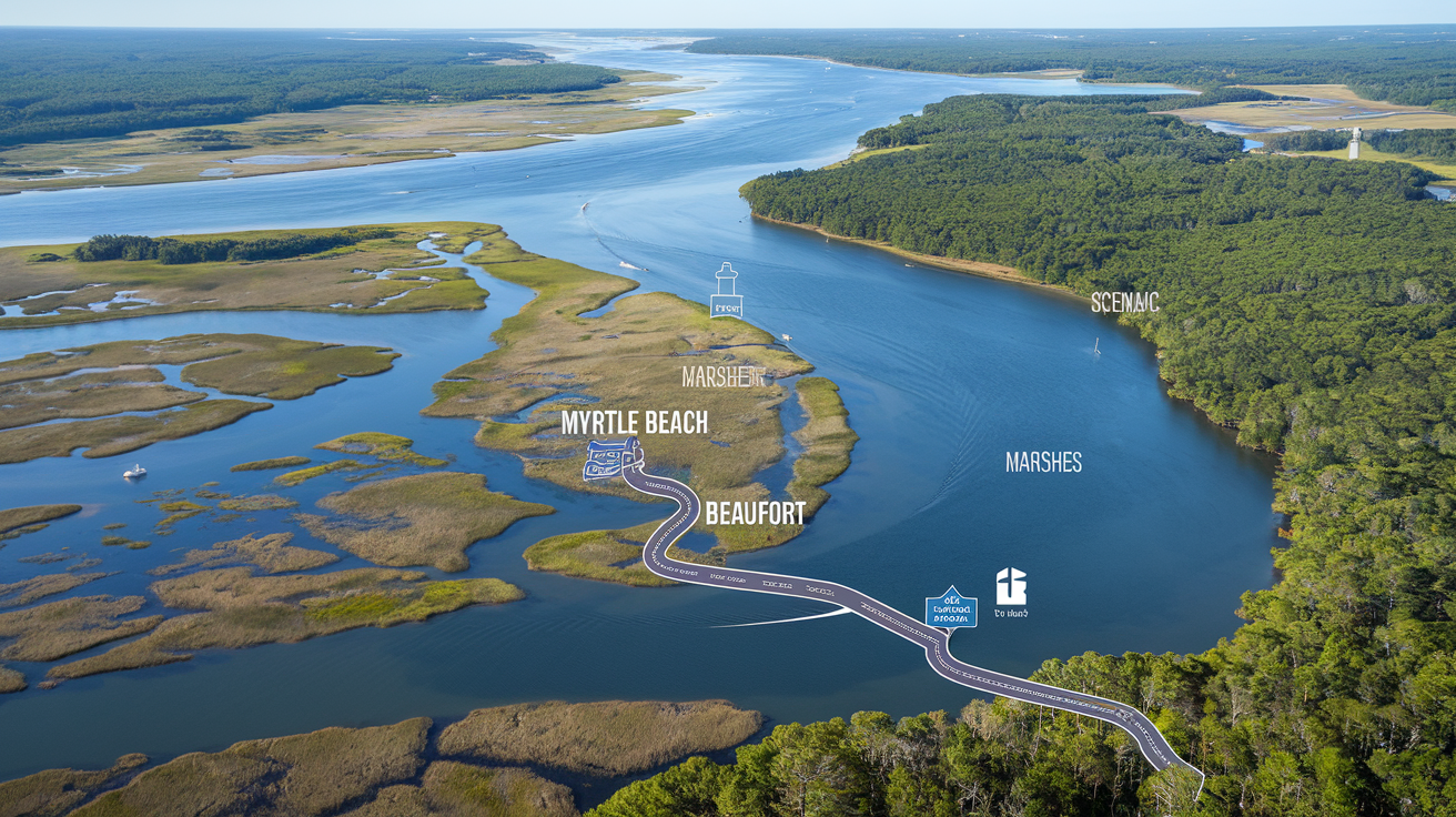 Distance and Travel Tips: Myrtle Beach to Beaufort, SC
