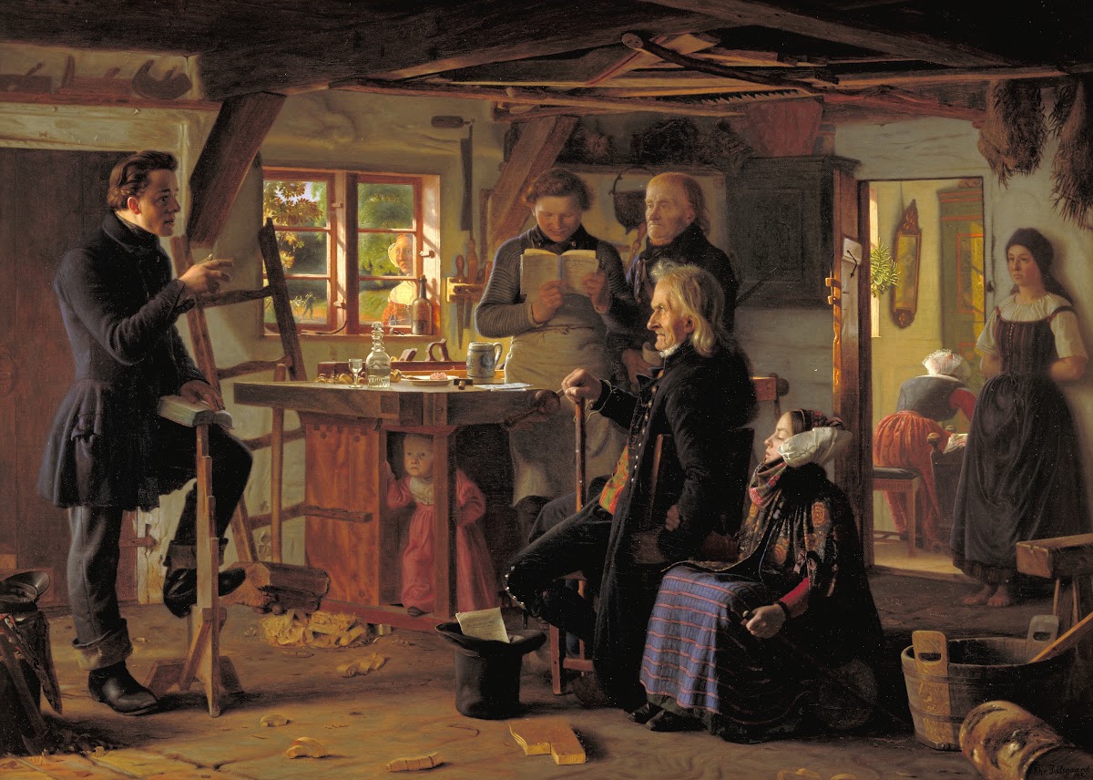 Mormoner på besøg hos en tømrer på landet 1856