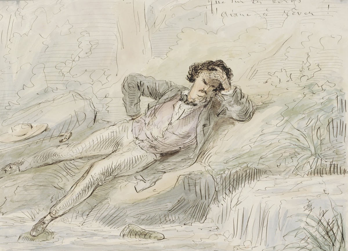 Dagdromende man aan een waterkant c 1854   c 1887