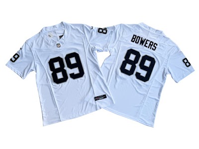 Las Vegas Raiders 89# Brock Bowers Nike White Vapor F.U.S.E. Limited Jersey.jpeg