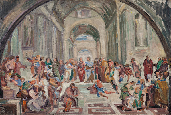 Copy after Rafael The school of Athens 1912