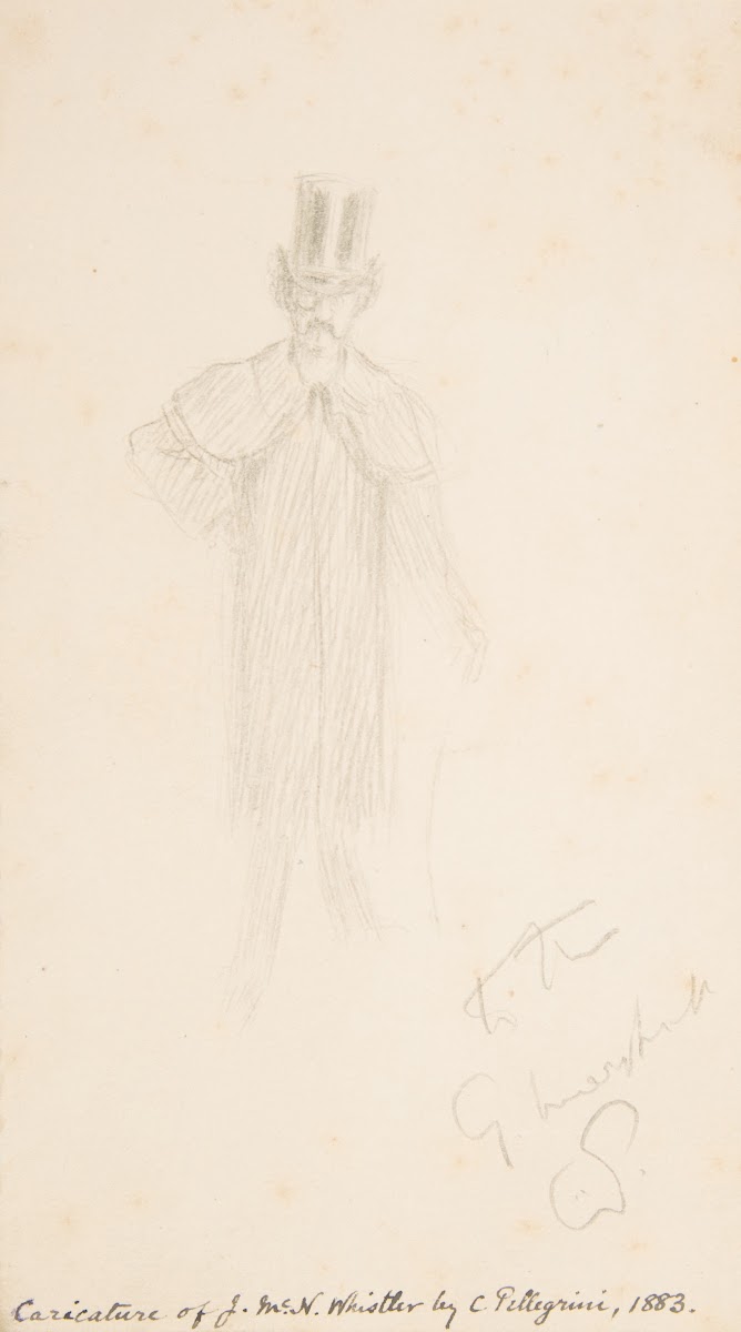 Caricature of James McNeil Whistler 1883