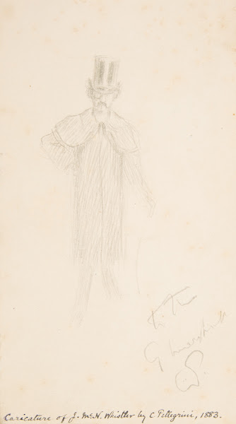 Caricature of James McNeil Whistler 1883