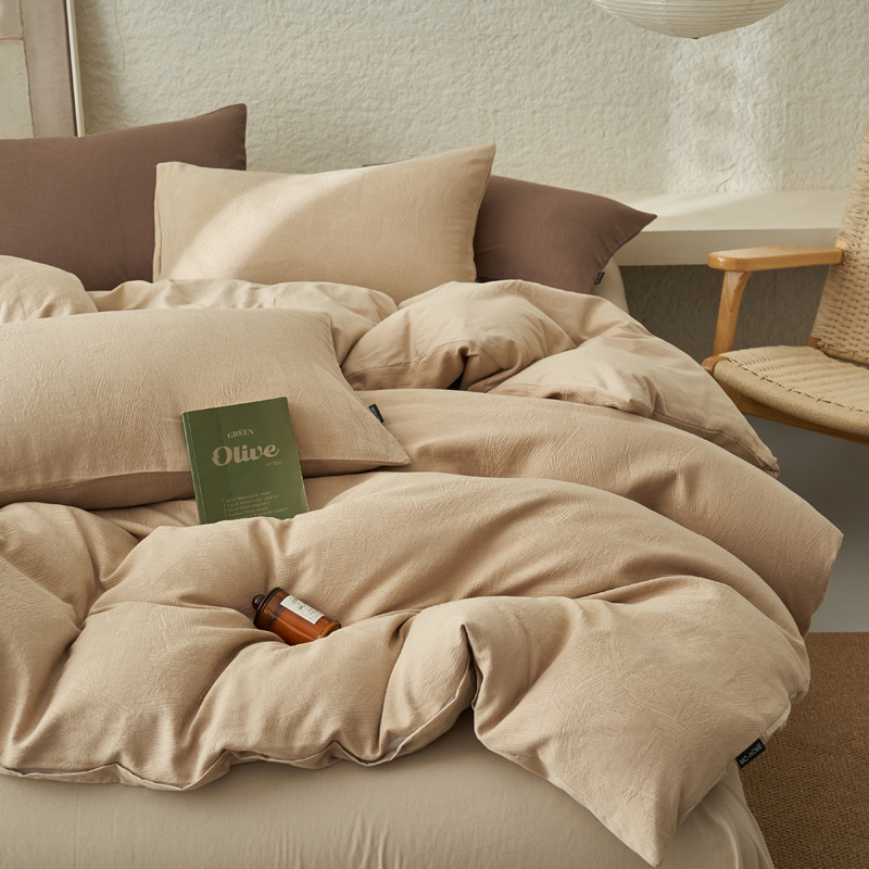 Cotton bed linen set, 4 pieces, Light Luxury