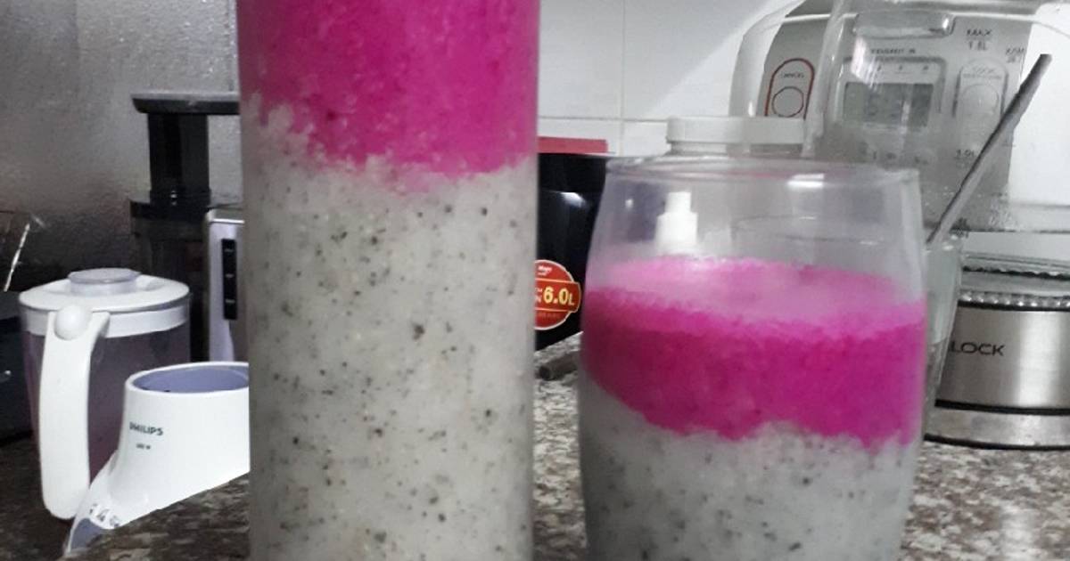 Sinh tố thanh long 2 màu