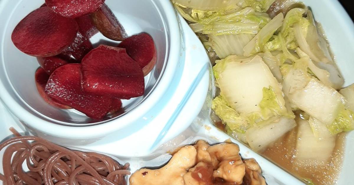 Bún gạo lứt, ức gà sốt me eatclean