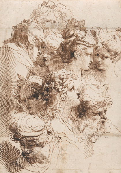 A Sheet of Heads 18th century