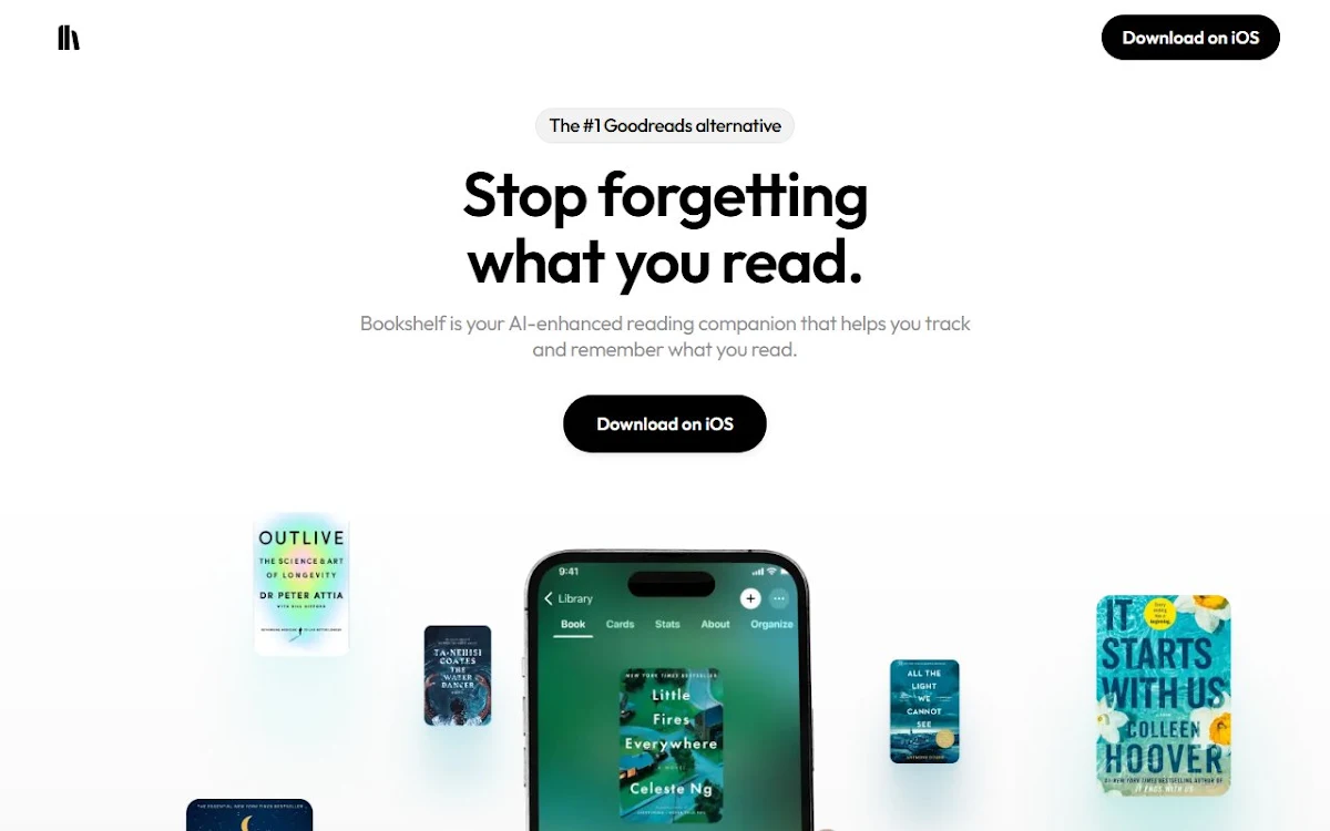 Captura de Bookshelf: A Better Reading Tracker
