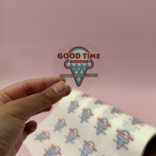 Labels on Rolls printed by Sticky Sitch Melbourne