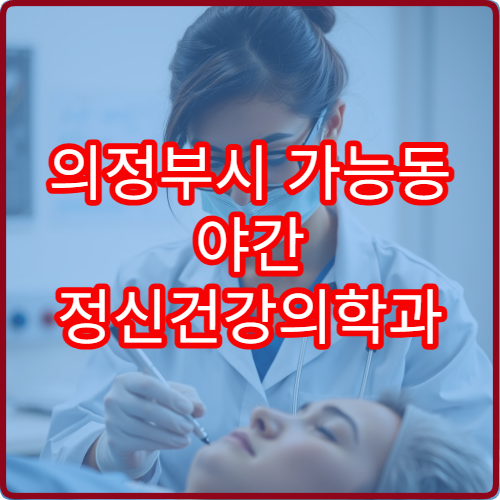 의정부시 가능동 야간 정신건강의학과 스트레스 불안 상담 진료