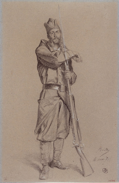 Portrait de G Fouret pendant le siège de Paris 1870