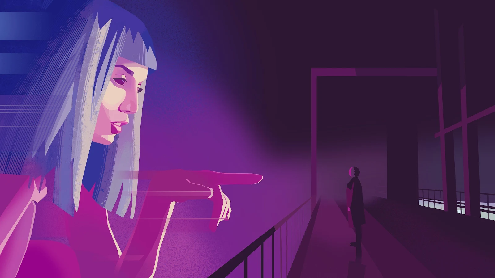 Blade Runner 2049 Hologram Scene - Cyberpunk Digital Art 4K Wallpaper (3840x2160)