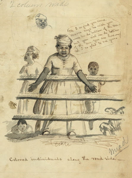 Colored individuals along the road side 1844 1865