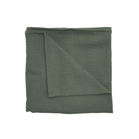 Пелюшка Twins муслінова 130х100 2-х шарова зелений