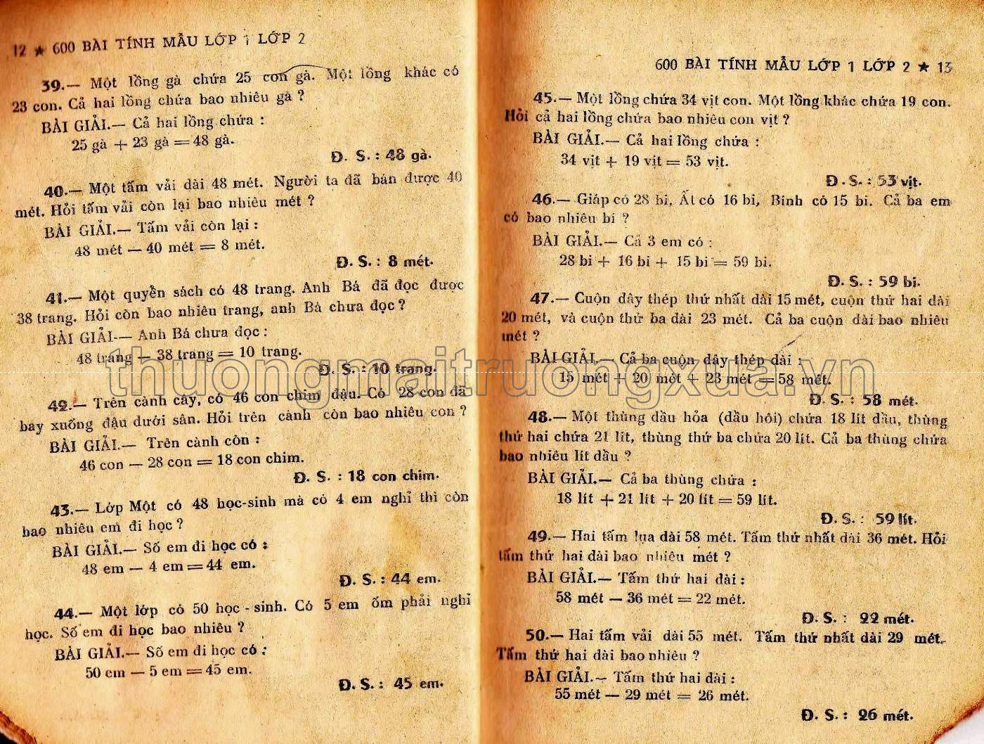600 bài tính mẫu lớp 1 lớp 2 (1970) - Trang 7