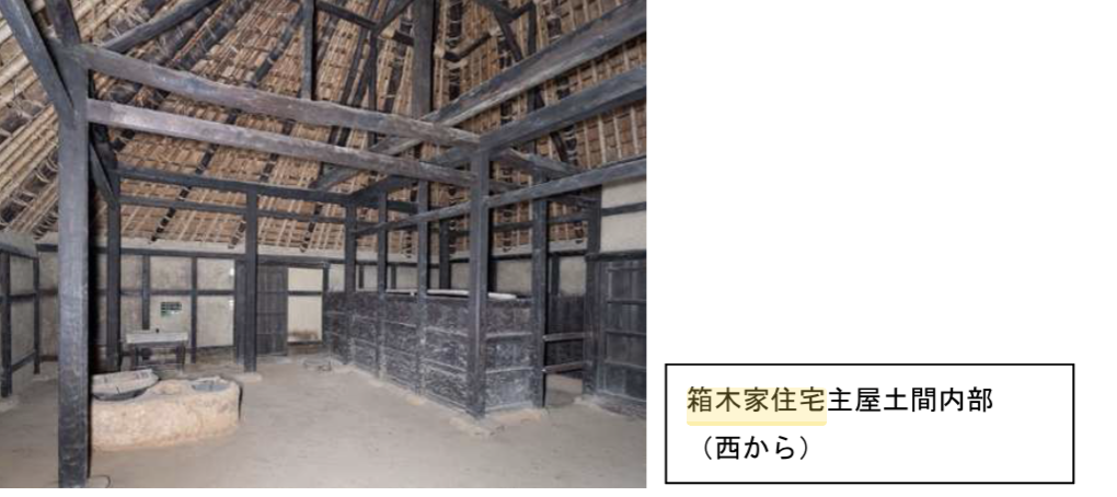 箱木家住宅主屋土間内部（西から）