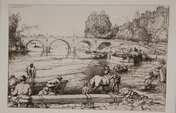 LAbreuvoir au Pont Marie 1902