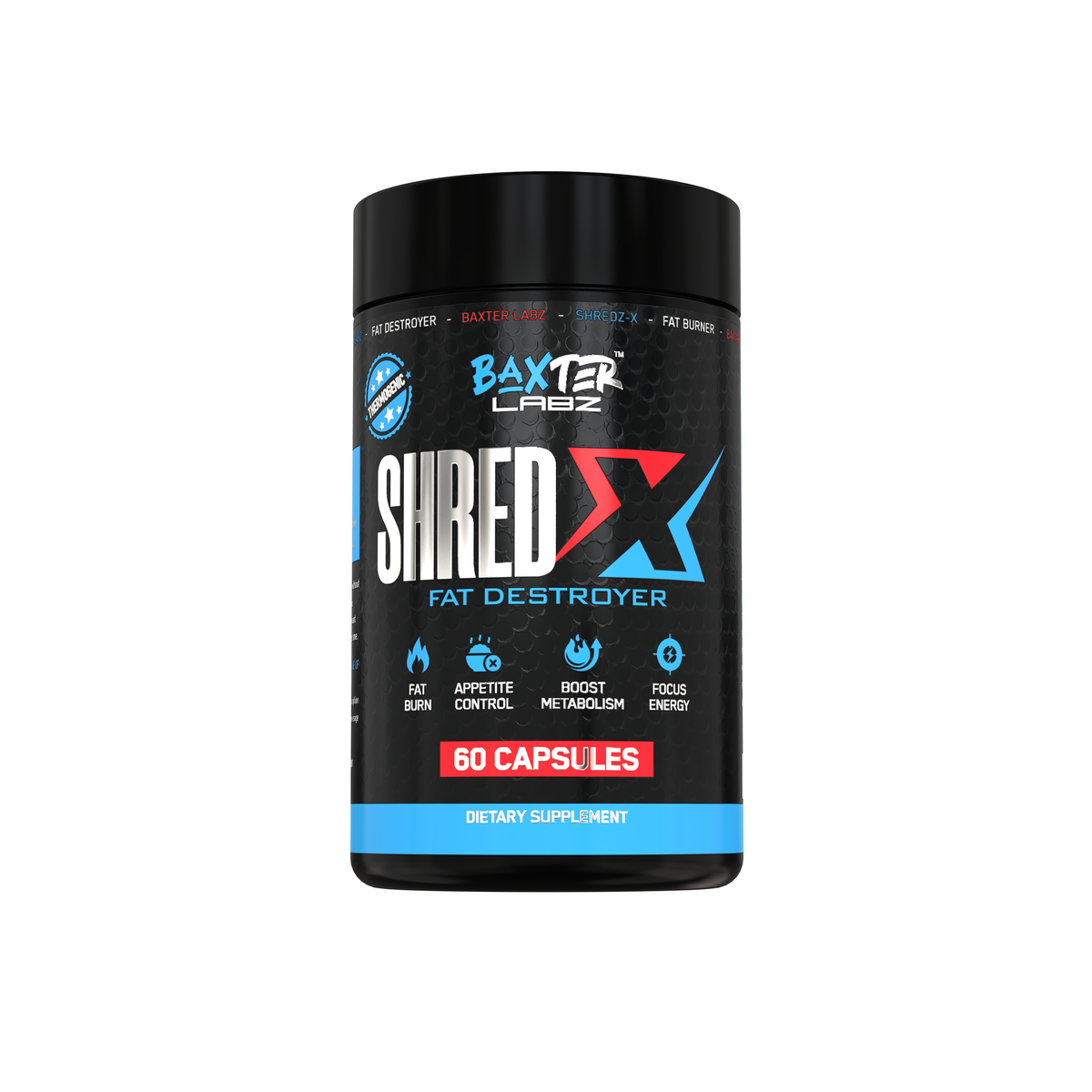 Baxter Labz Shred X Fat Burner — Unflavoured, 60 Capsules
