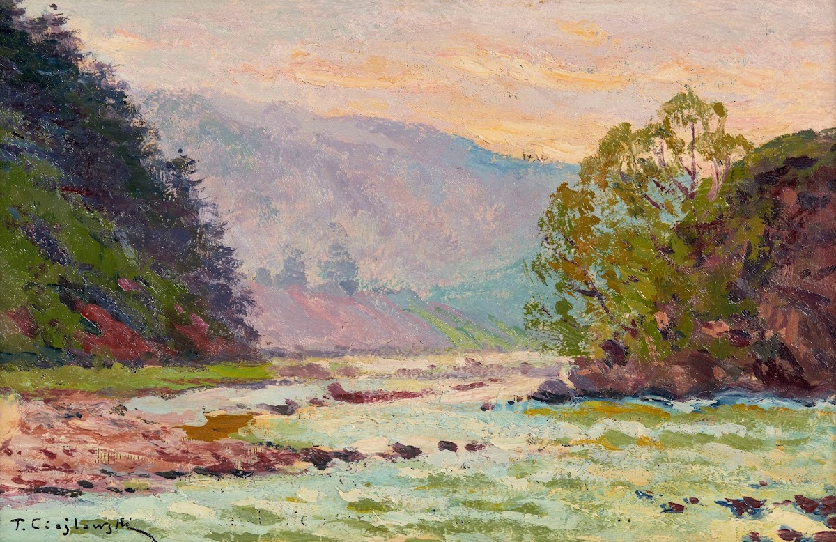 Mountainous landscape with a river