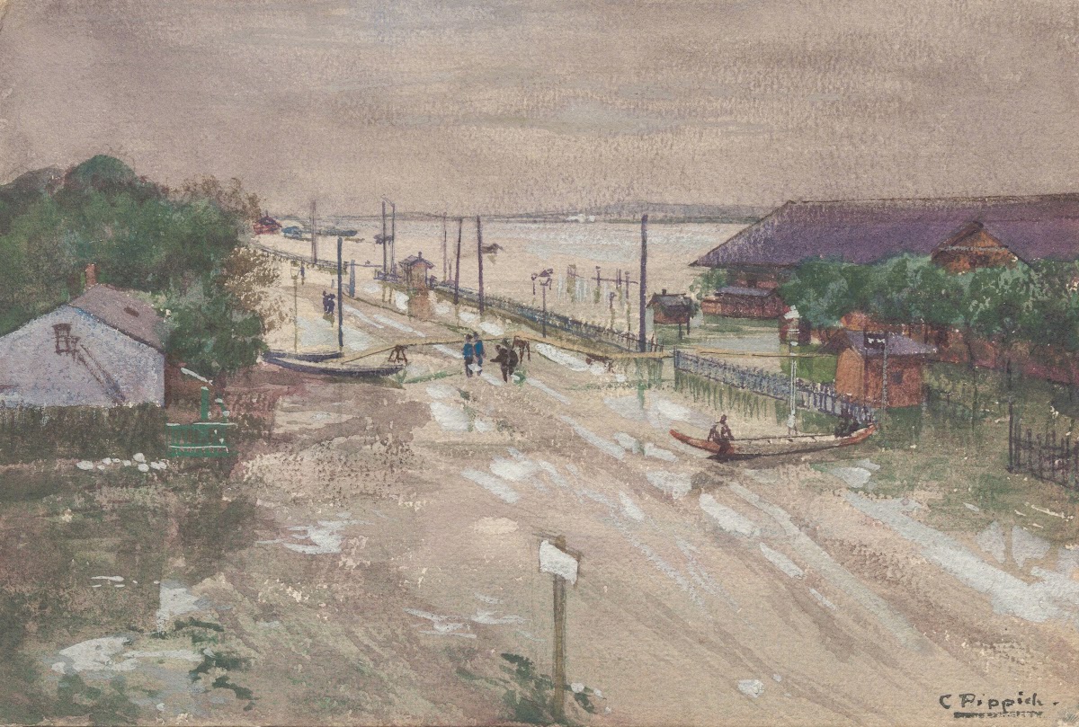 Überschwemmung im Prater 1897