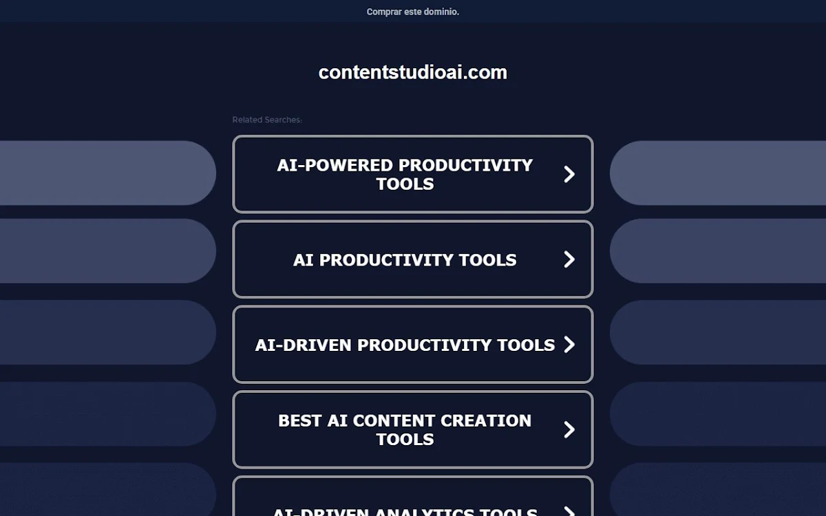 Captura de Content Studio AI