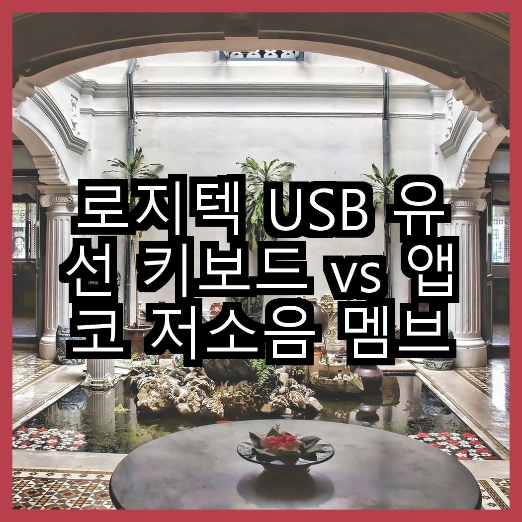 로지텍 USB 유선 키보드 vs 앱코 저소음 멤브레인 키보드, 어떤 선택이 더 조용할까? 썸네일
