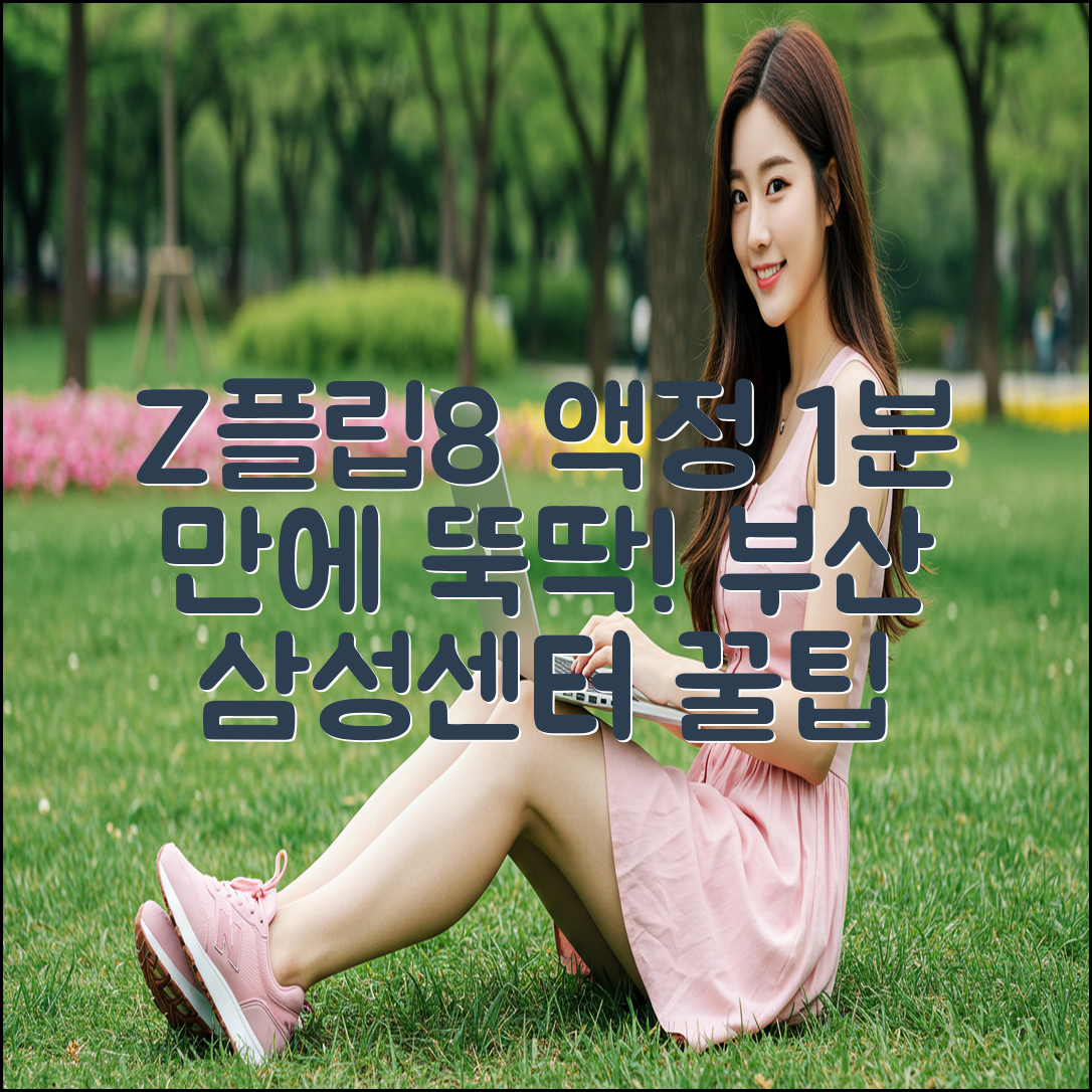 Z플립8 액정 1분 수리! 부산 삼성센터 꿀팁 3가지