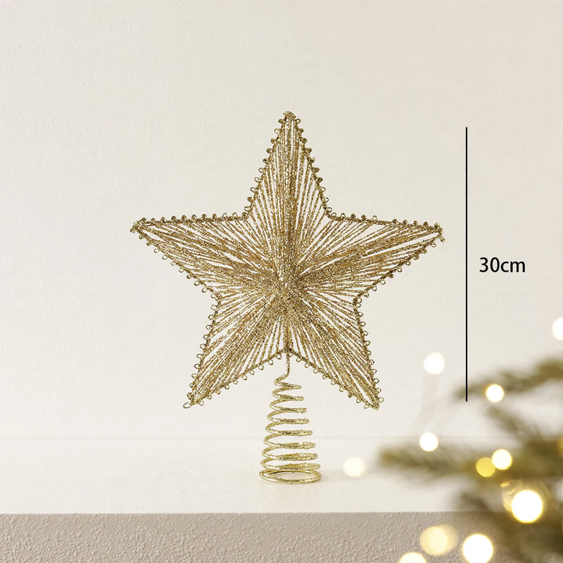 Decorative Christmas Tree Star Topper Made of Iron
