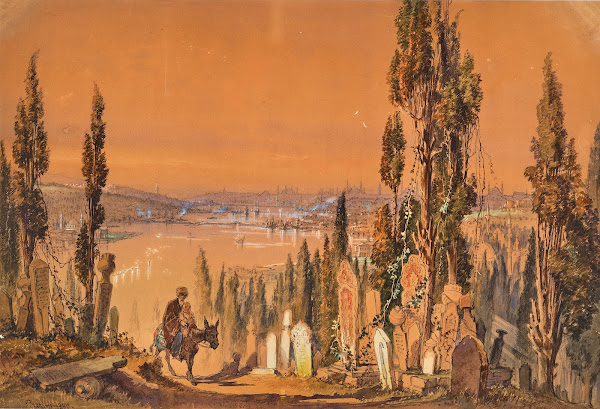 Istanbul seen from Eyüp cemetery 1860