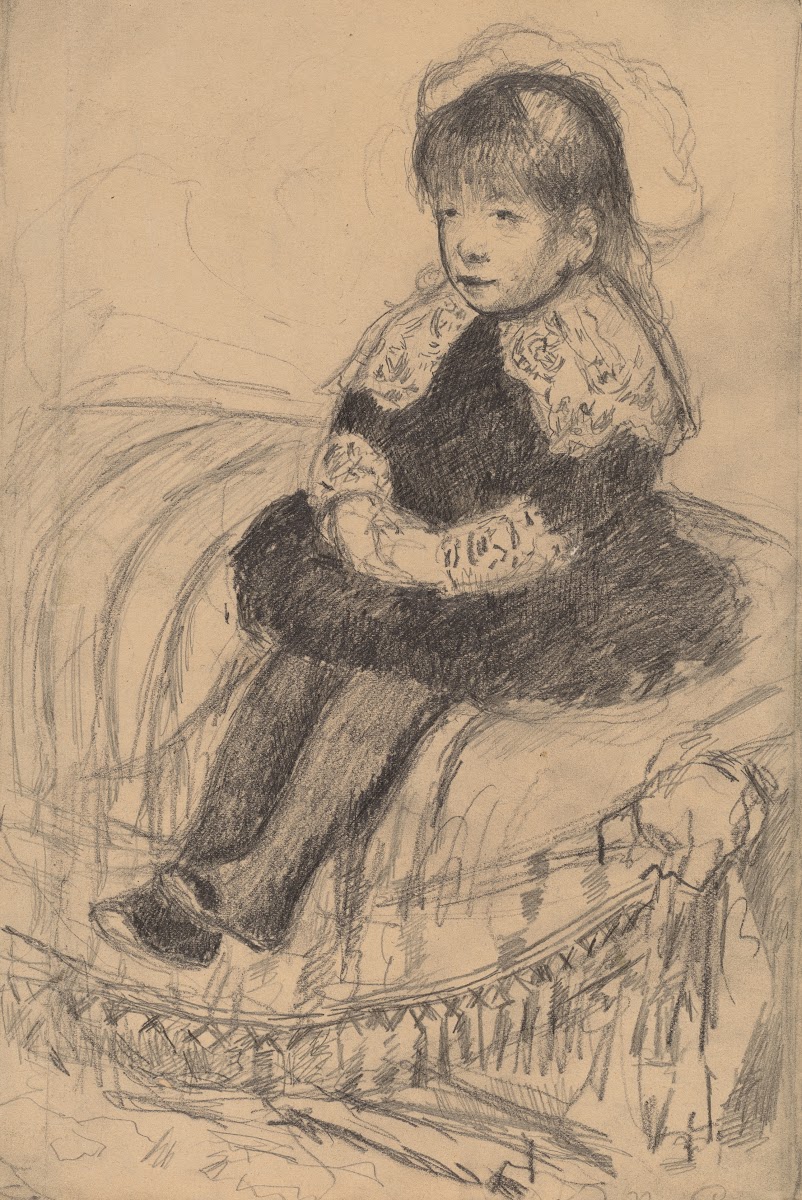 Child Seated on a Sofa c 1883