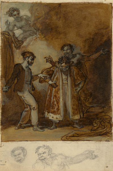 Stephano Trinculo and Caliban with Prosperos Magic Wardrobe 1821