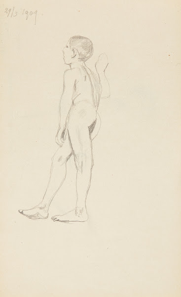 akt stojącego chłopca 1909