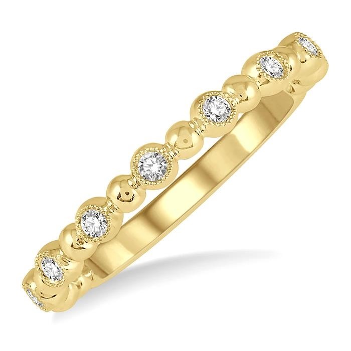 Stackable Diamond Fashion Band 31458DHFHWG – 14 Kt Yellow Gold, 4