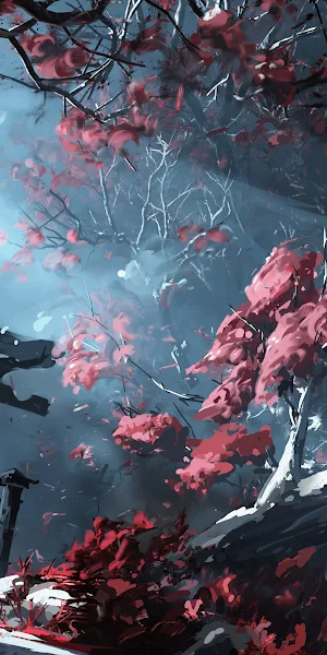 Forest, Illustration, Trees, Digital Art, Torii 4K Wallpaper Background