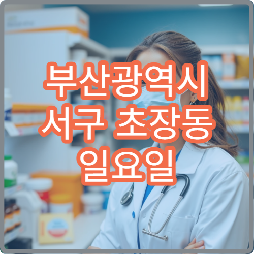 부산광역시 서구 초장동 일요일 약국 운영 시간 정리