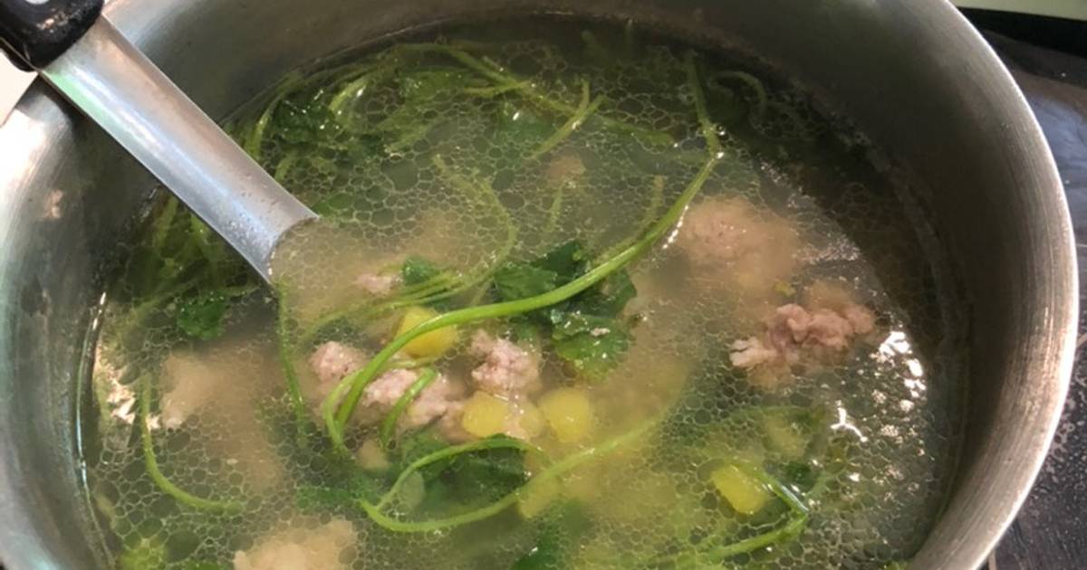 Canh rau má khoai lang