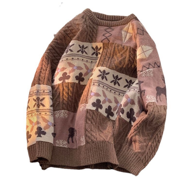 Unisex knit sweater, lined, oversized